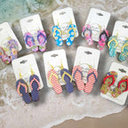 Acrylic flip flop dangle earrings — handcrafted Louisiana-made fun summer jewelry