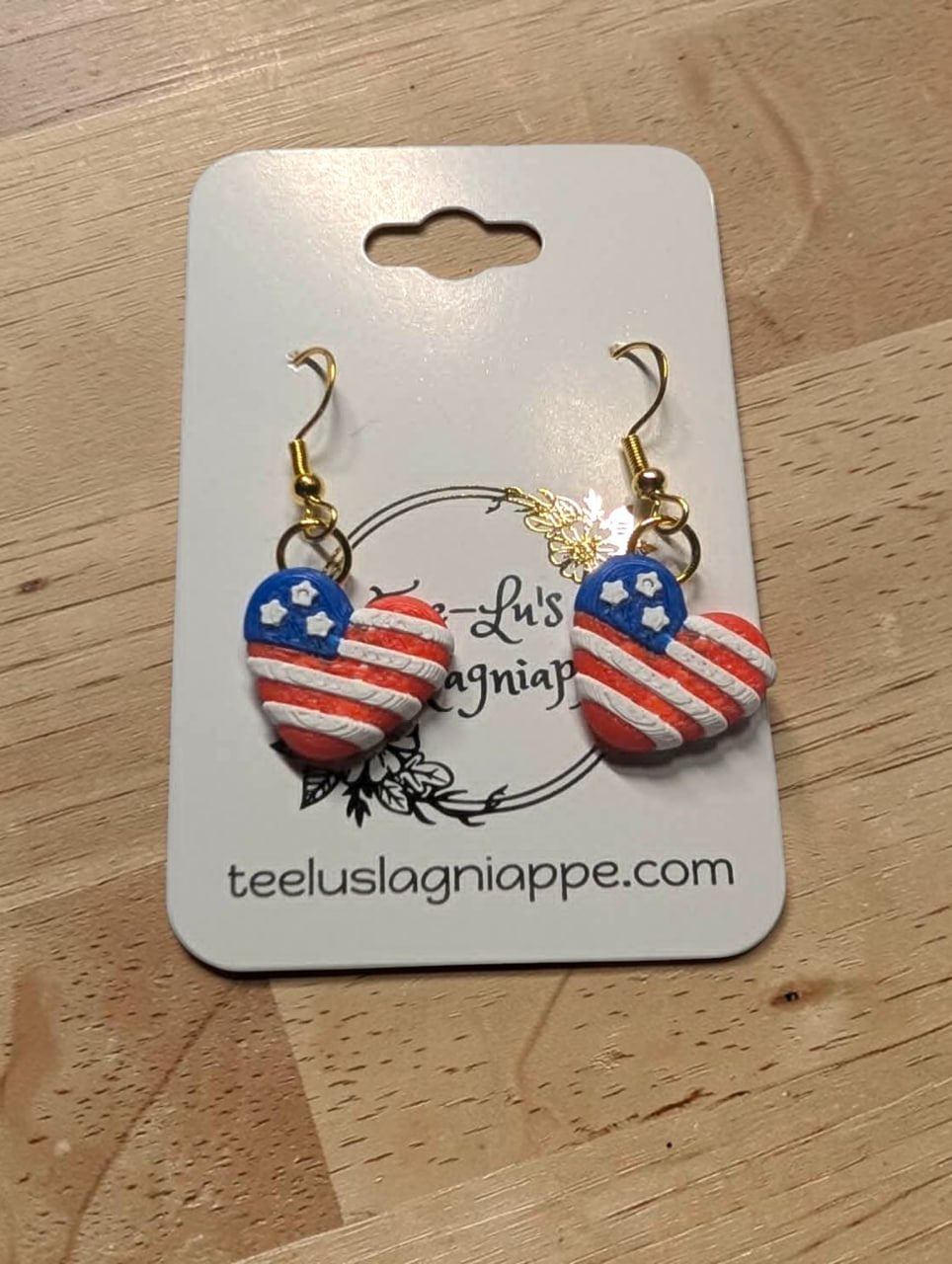 Patriotic Heart Earrings