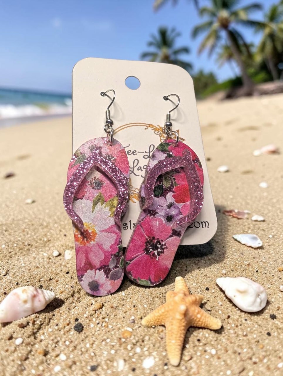 Acrylic Flip Flop Earrings