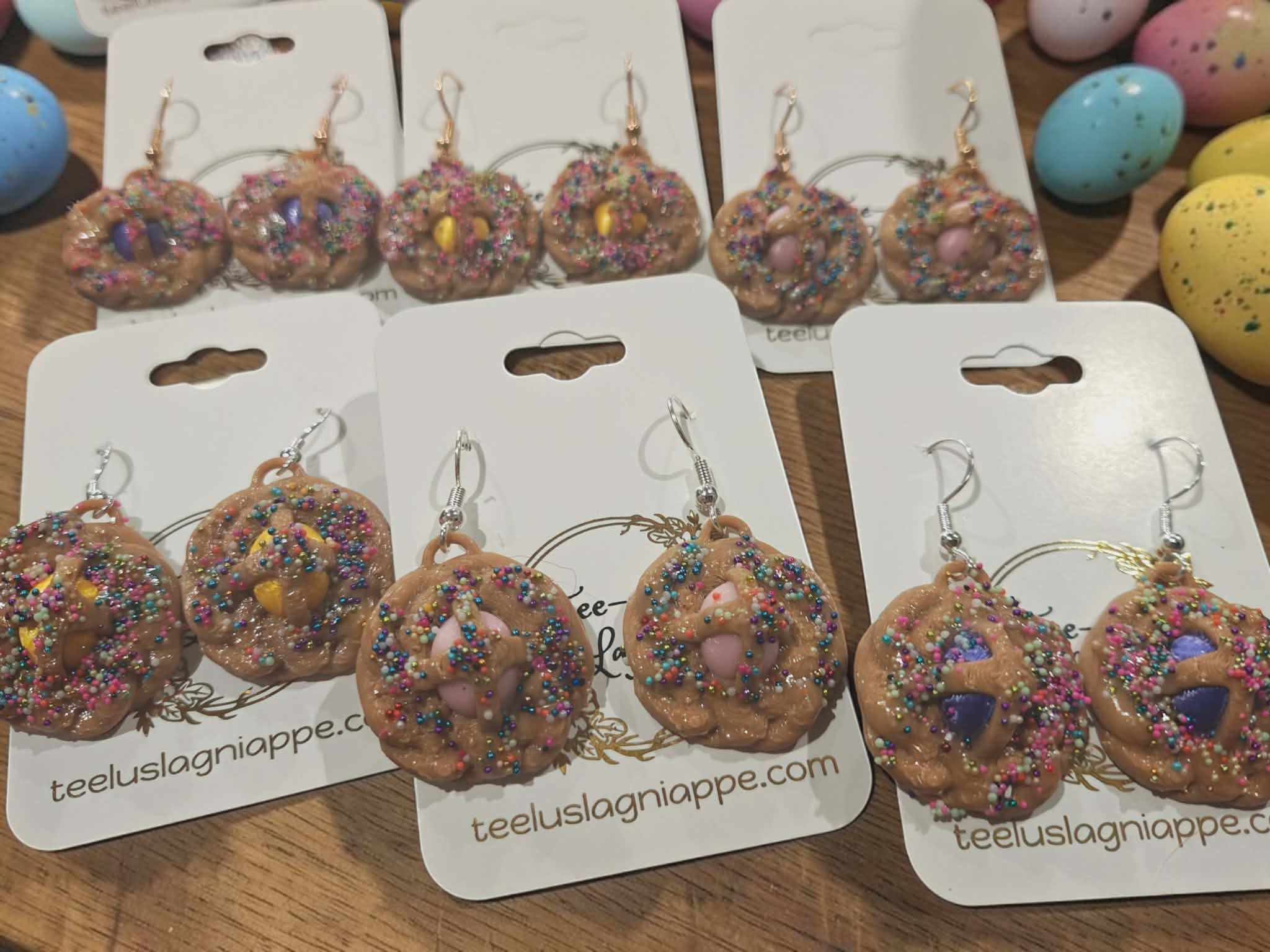 3D printed handcrafted earrings, Louisiana handmade
