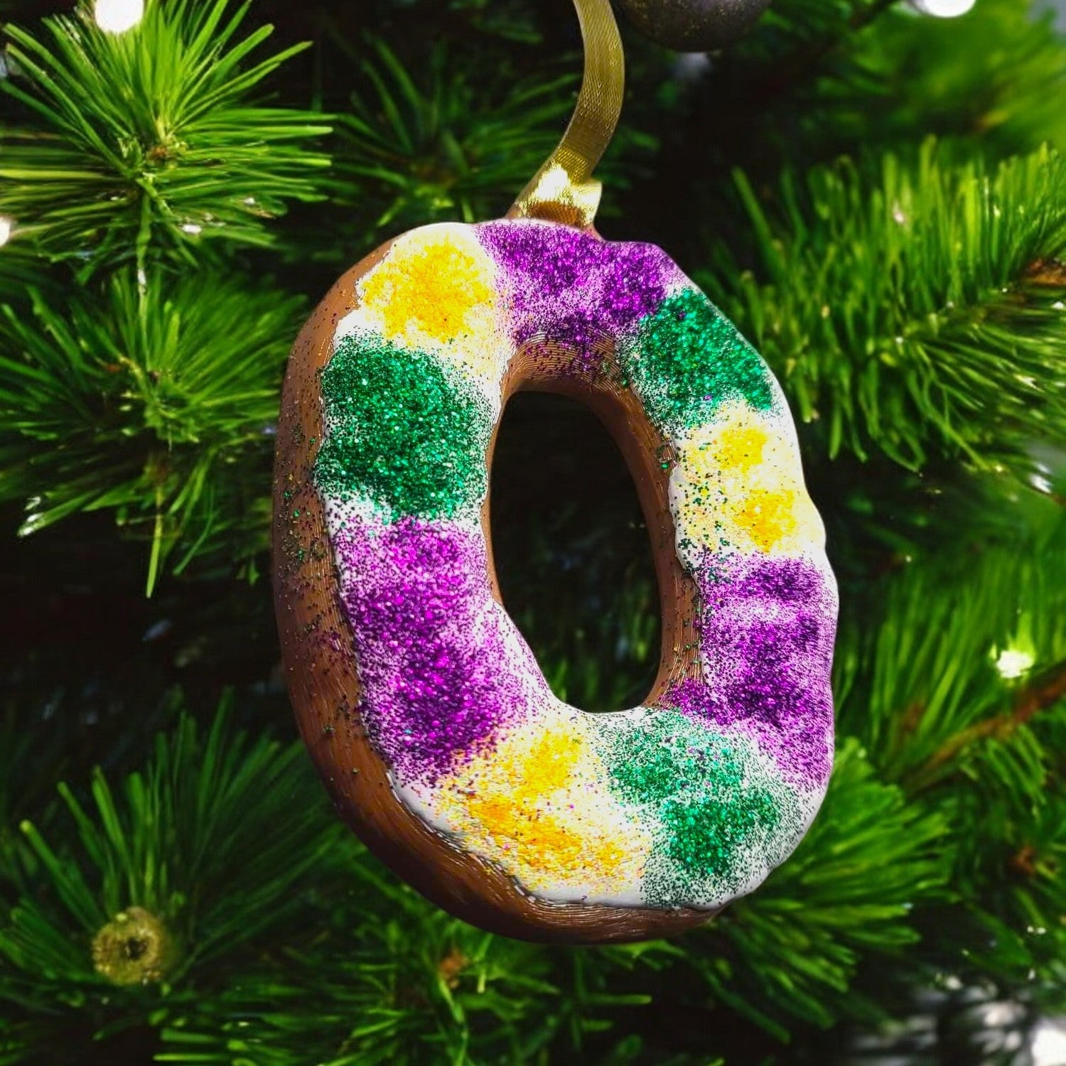 Mardi Gras King Cake Ornament