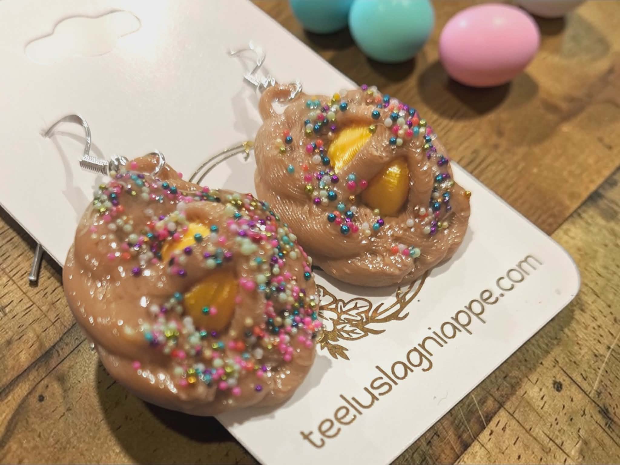 3D printed handcrafted earrings, Louisiana handmade