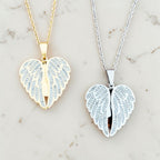 laser engraved stainless steel necklace, Louisiana handmade