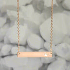 Paw Print Bar Necklace