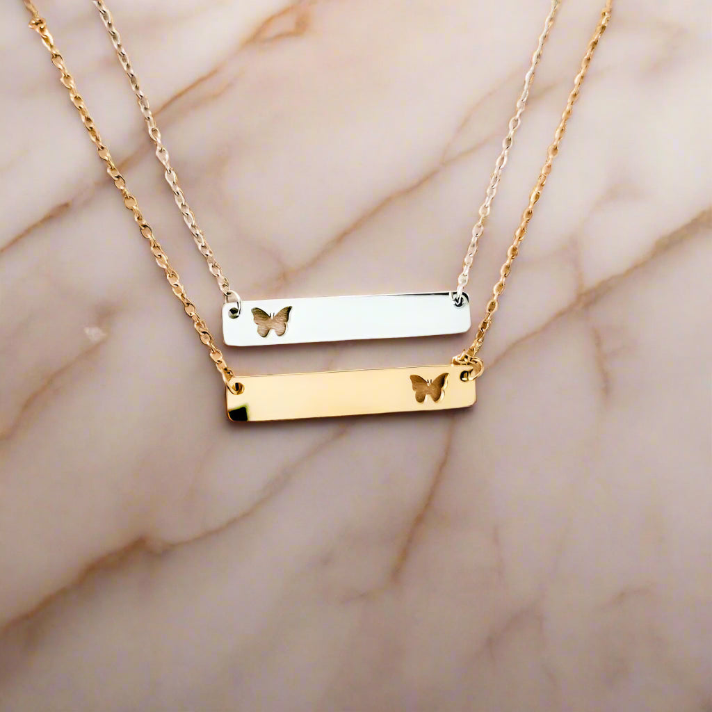 Butterfly Bar Style Necklace