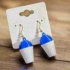 New Orleans SnoBall Earrings — Blue Bubblegum flavor variant