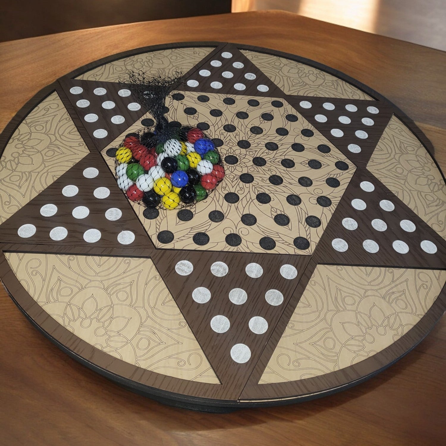 Wooden Chinese Checkers Set