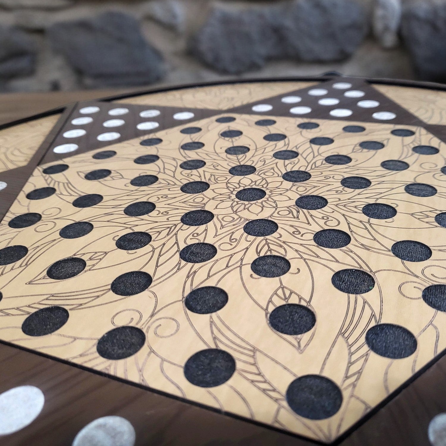 Wooden Chinese Checkers Set