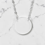 laser engraved stainless steel necklace, Louisiana handmade