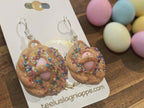 3D printed Pupa cu l'ova Italian Easter earrings — handcrafted Louisiana Sicilian heritage jewelry