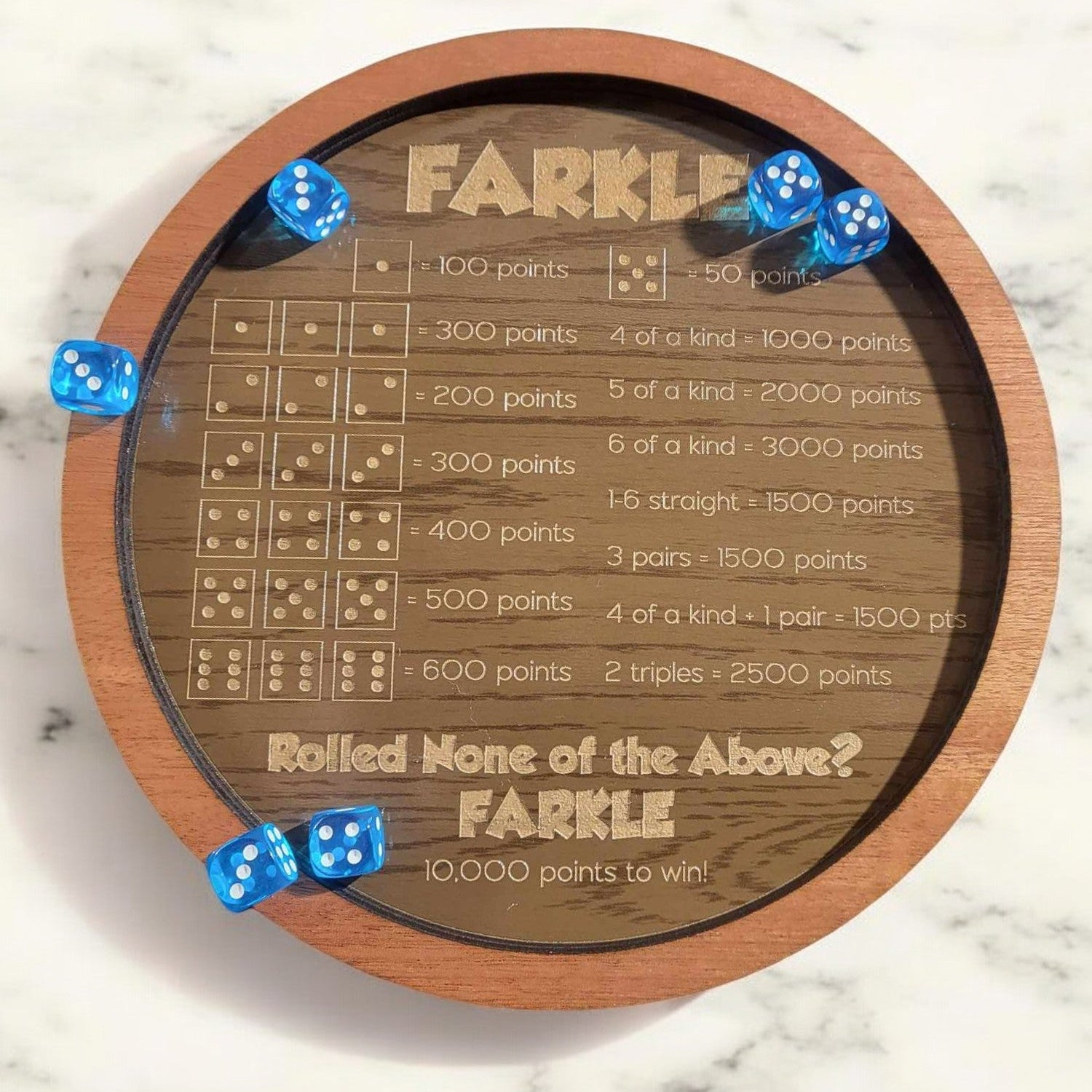 Travel Mini Farkle Tray & Dice Set