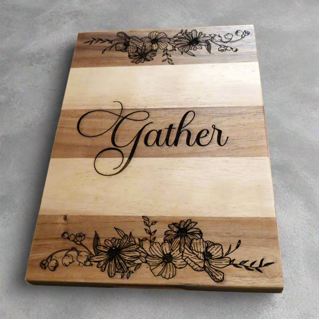 Gather Floral Serving Board