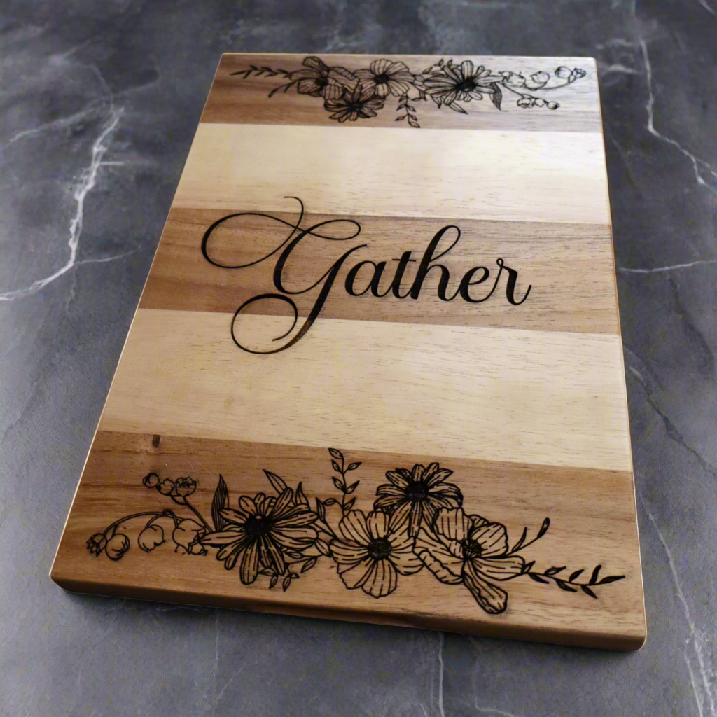 Gather Floral Serving Board