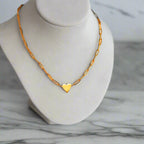 Heart Paperclip Necklace