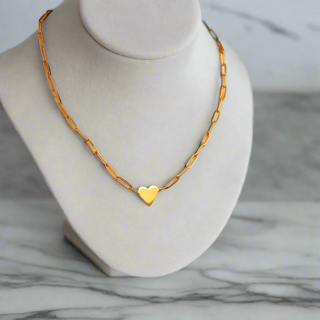 Heart Paperclip Necklace
