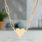 Heart Paperclip Necklace
