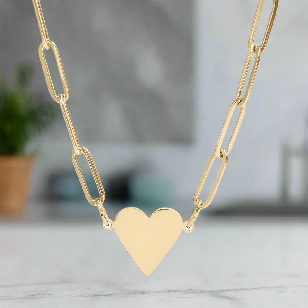 Heart Paperclip Necklace