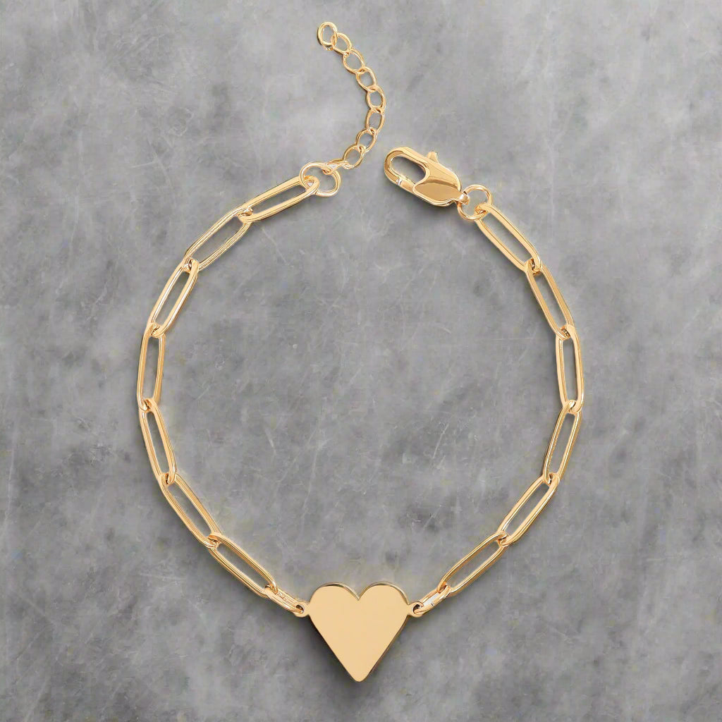 Heart Paperclip Bracelet