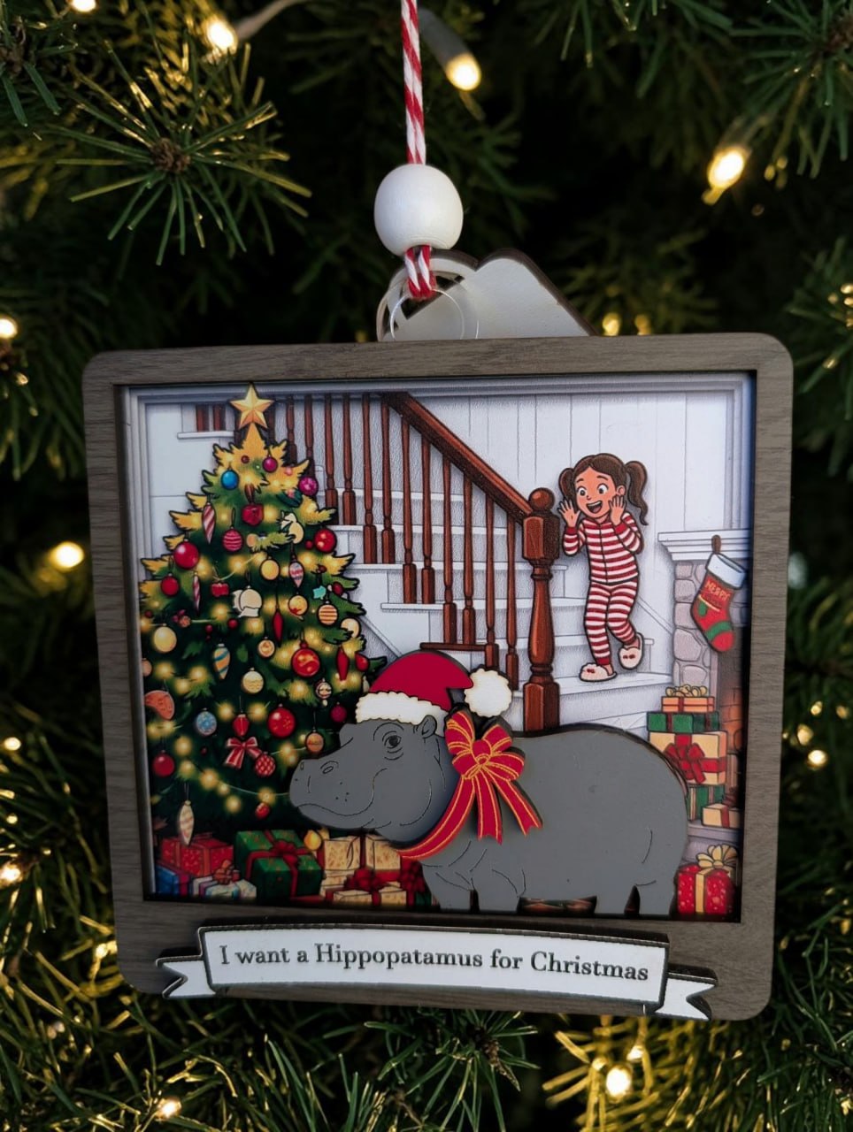 I Want a Hippopotamus for Christmas Interactive Musical Ornament