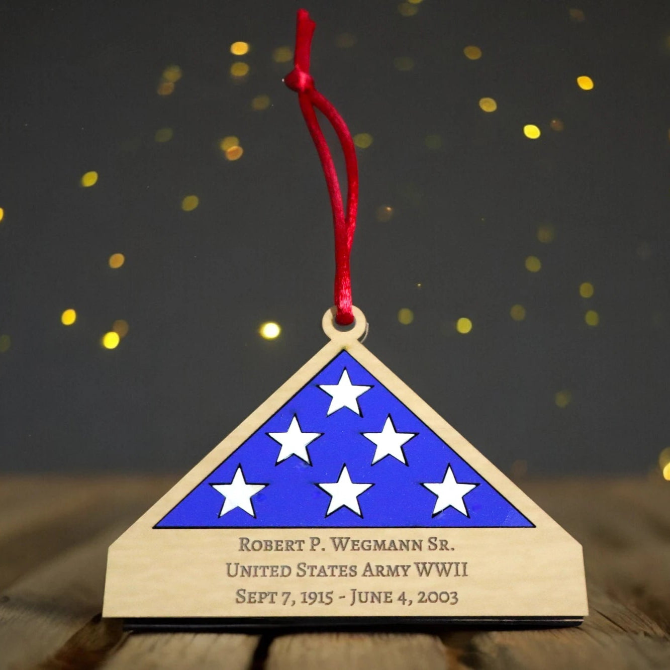 Personalized Veteran Memorial Ornament