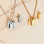 laser engraved stainless steel necklace, Louisiana handmade
