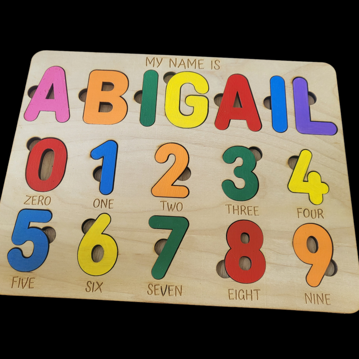 Personalized Wooden Puzzle Boards for Toddlers