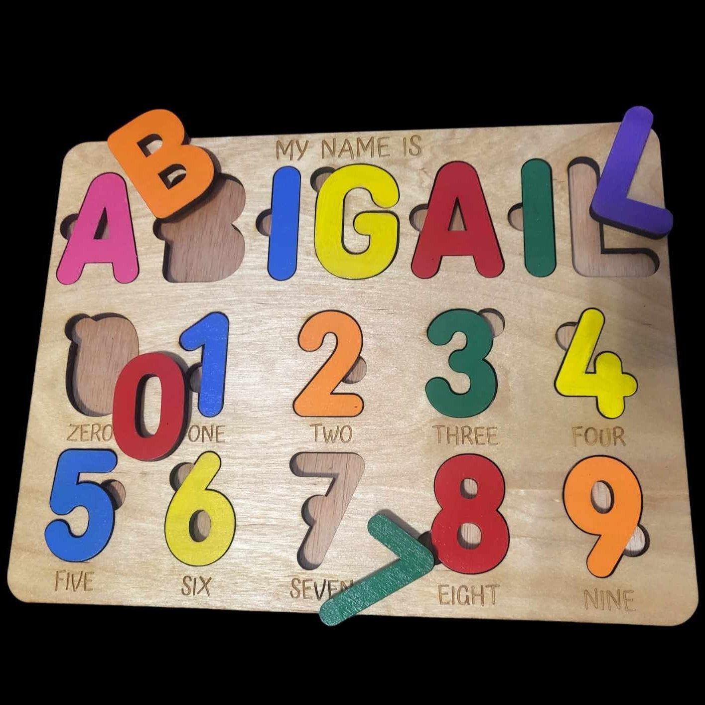 Personalized Wooden Puzzle Boards for Toddlers