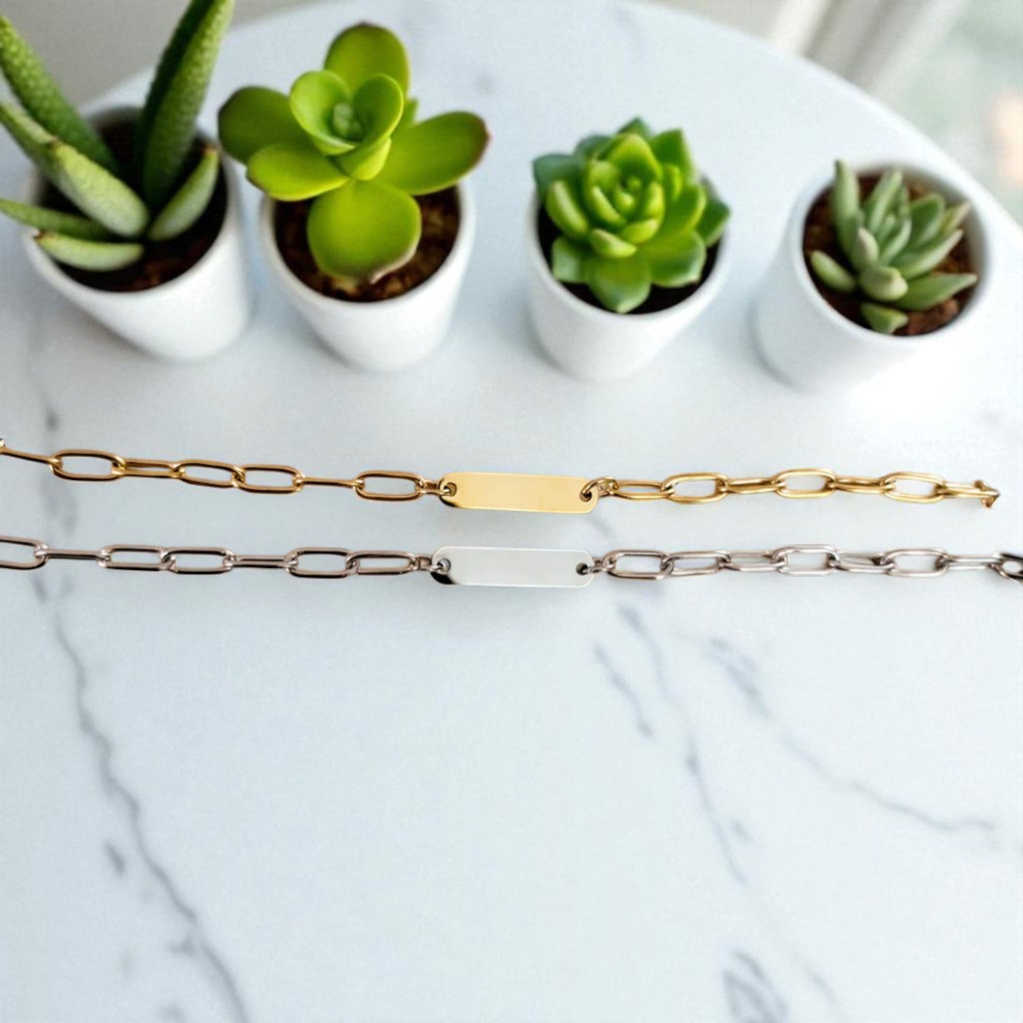 Paperclip Bar Bracelet