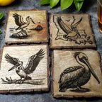 Louisiana Pelican Coaster Set (4 pc)
