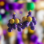 Mardi Gras Bead Dog Earrings