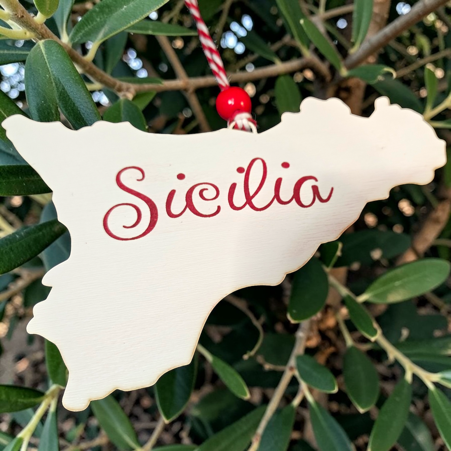 laser engraved handcrafted Christmas ornament, Louisiana handmade