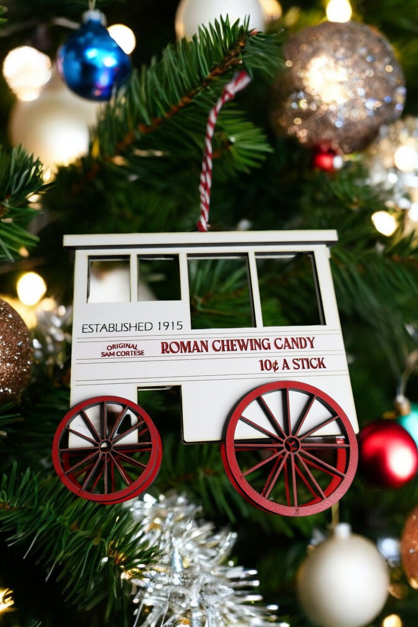 Roman Candy Wagon Ornament
