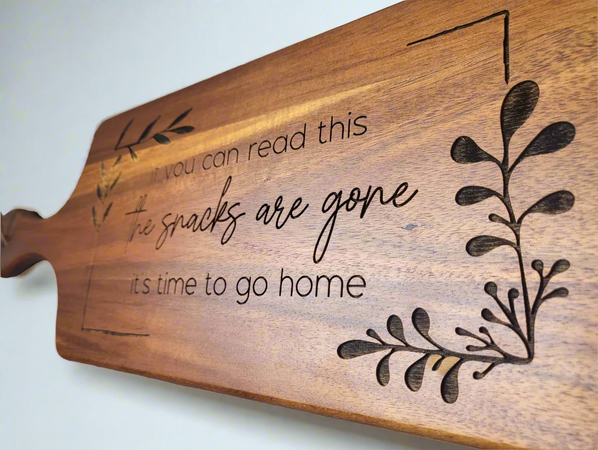 Snacks are Gone Serving Board