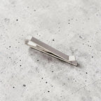 Custom laser-engraved stainless steel slim bar tie clip — handcrafted Louisiana personalized men's accessory