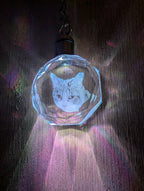 Crystal Keychain rainbow LED light effect